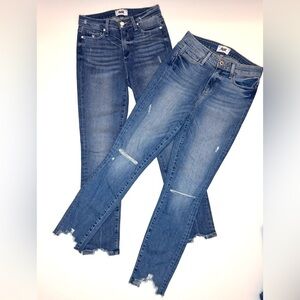 Paige Women’s Hoxton Ankle Peg Jeans Size- 26
( Lot of 2 Jeans )